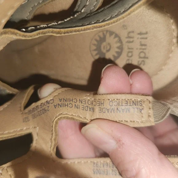 Earth Spirit "Meaghan" Gladiator Wedge Sandals - Boho Laser Cut - Size 8.5 NWOB - Picture 8 of 11